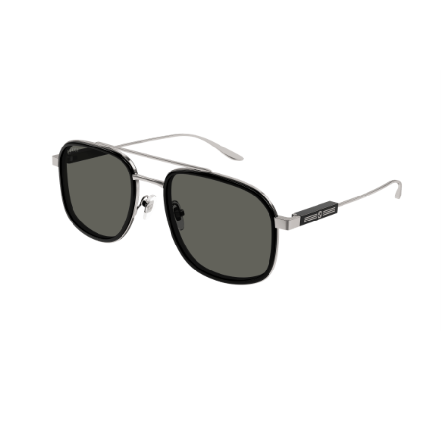 Pilotenbril Gucci zonnebril GG1310 001 zwart zilver