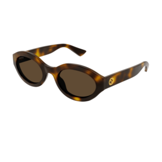 Zonnebril Gucci vrouwen bruin havana gevlekt smal ovaal GG1579S 002