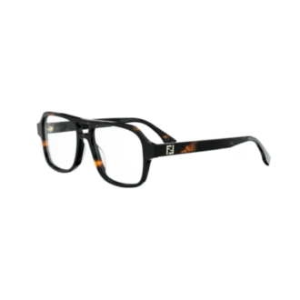 Optische bril Fendi FE50131I 056 bruin havana gevlekt unisex pilotenbril