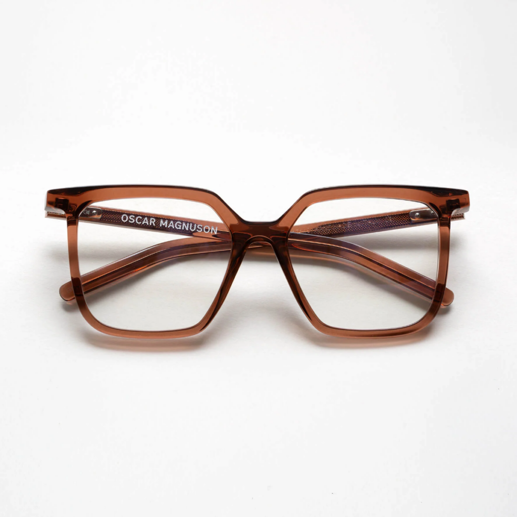 Oscar magnuson rechthoekige bril Astrid 905 crystal brown