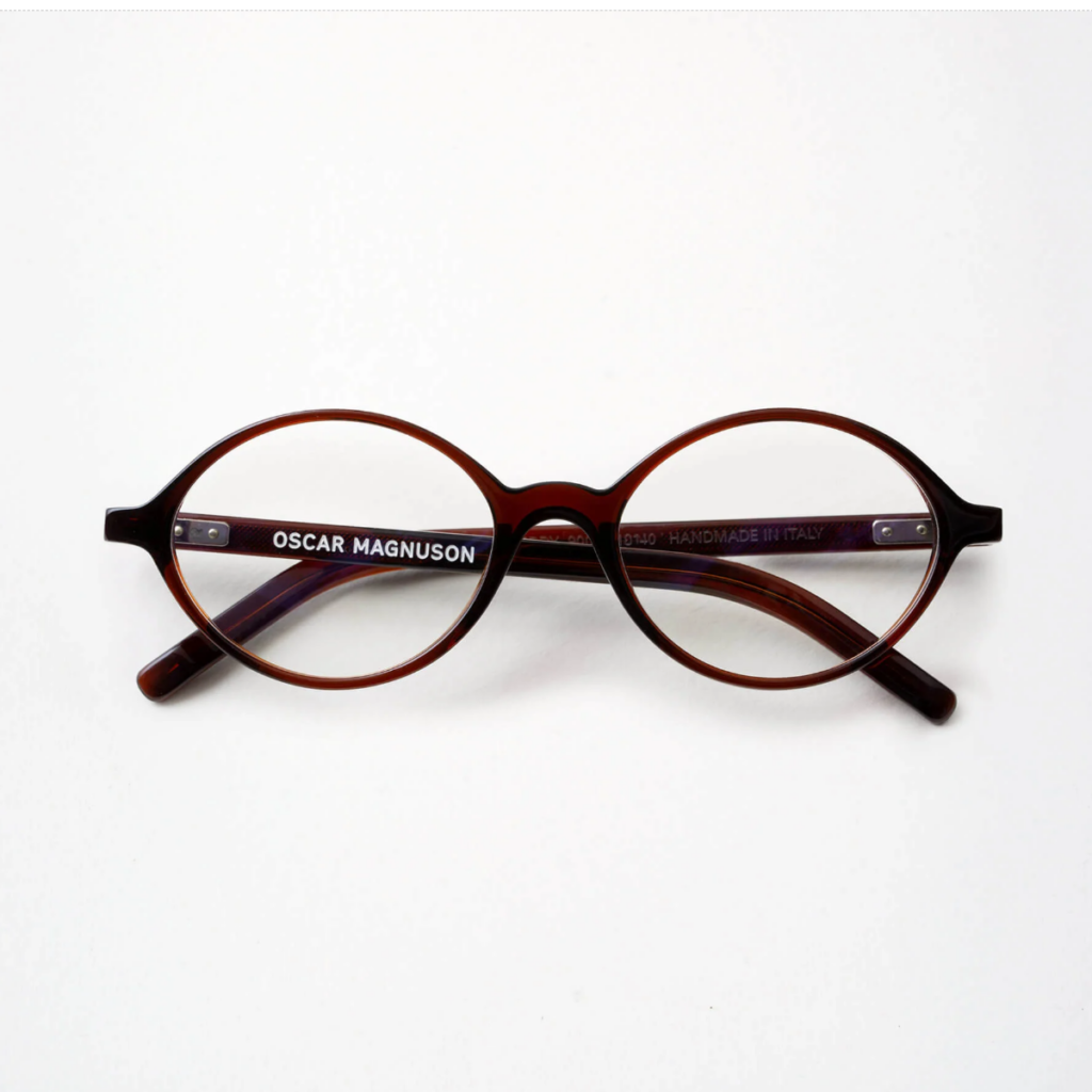 Optische bril ovaal Oscar Magnuson dark brown Teddy