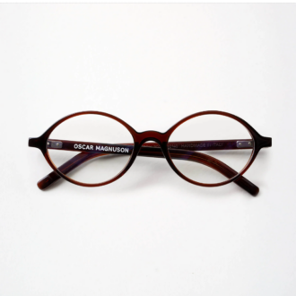 Optische bril ovaal Oscar Magnuson dark brown Teddy